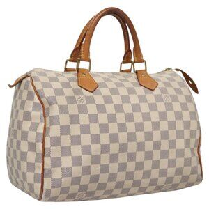LOUIS VUITTON Damier Azur Speedy 30 Hand Bag